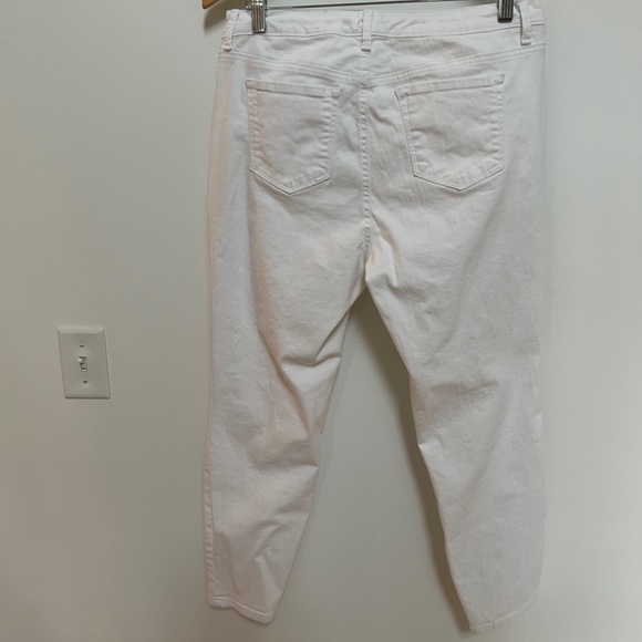 Nine West Cropped White Jeans Size 10 - Picture 7 of 7